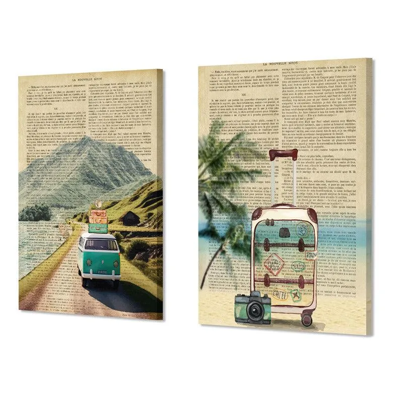 Hit The Road Wall Painting - Set Of Two media 3