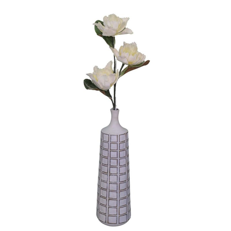 Artistic Take On Artificial Dahlia Flower Stem - White media 6