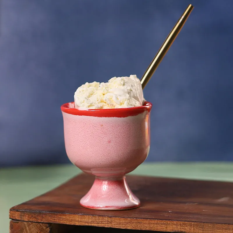 Eloisa Ceramic Ice Cream Cup (Pink) -200 mL media 1