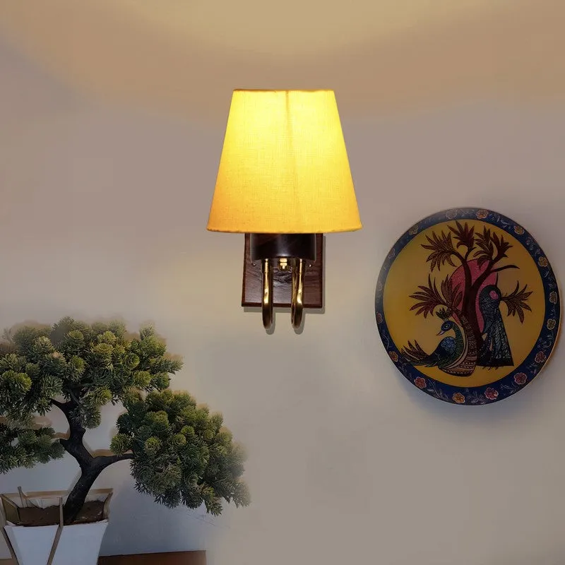 Gilded Arch Decorative Cotton Wall Lamp - Yellow media 4