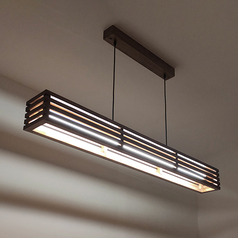 Glitz Linear LED Carved Wooden Ceiling Lamp media 6