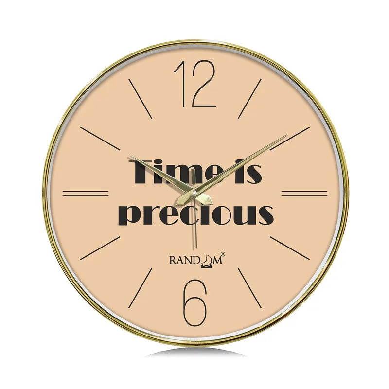 Time is Precious Round Analog Wall Clock - Peach media 3