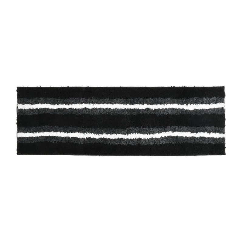 Striata Micro Fiber Runner Rug - Black media 1
