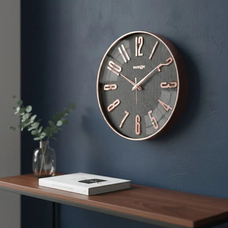 Elite Numeric Plastic Wall Clock - Rose Gold & Grey media 5