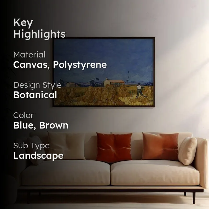 Harvest In Provence By Vincent Van Gogh - Black Frame media 2