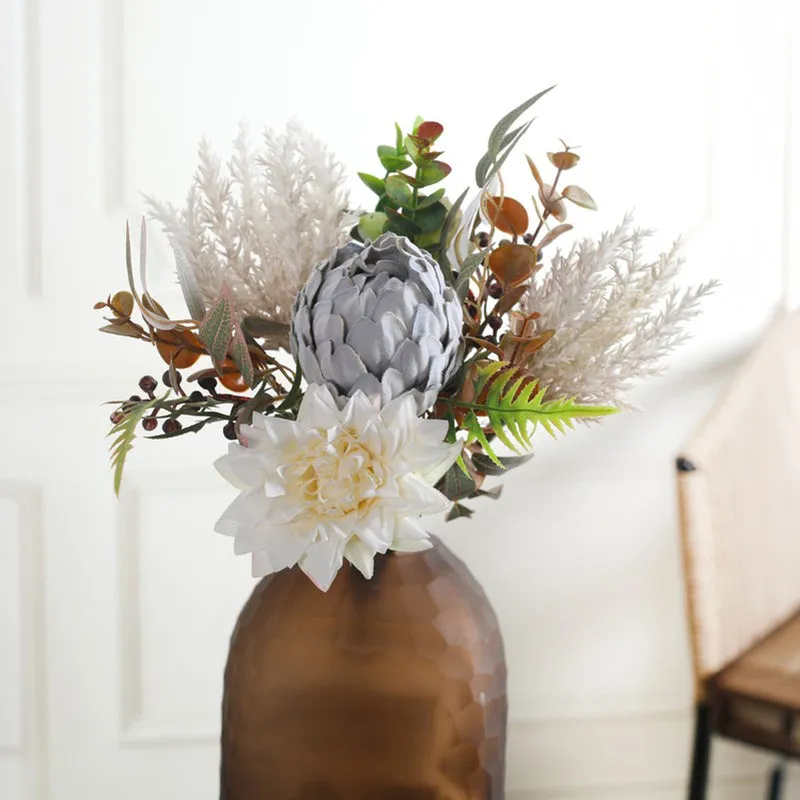 Floral Bouquet Artificial Flowers - White media 6