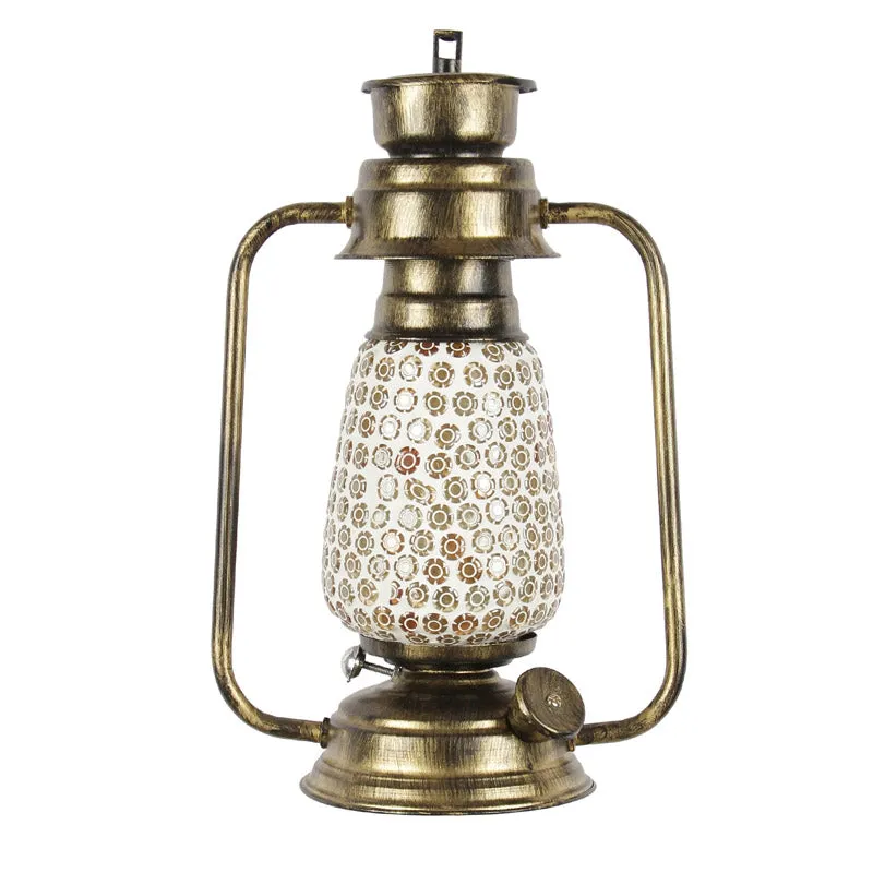 Navina Mosaic Lantern Iron Wall Lamp - Gold media 5