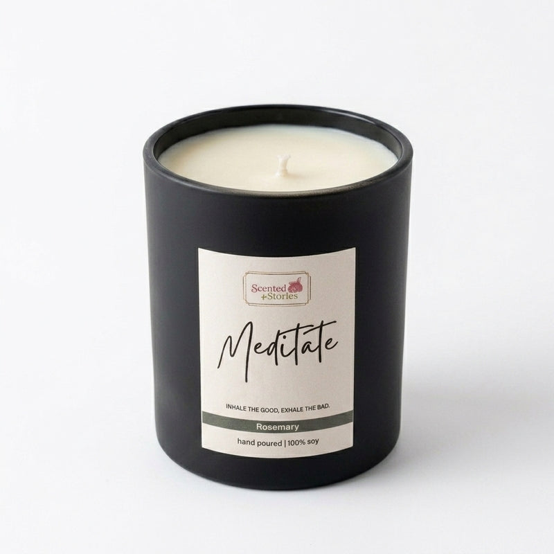 Meditate Scented Soy Wax Candle media 5