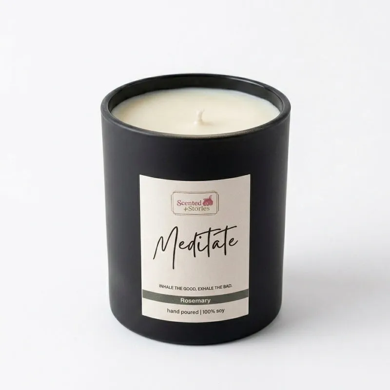 Meditate Scented Soy Wax Candle media 5