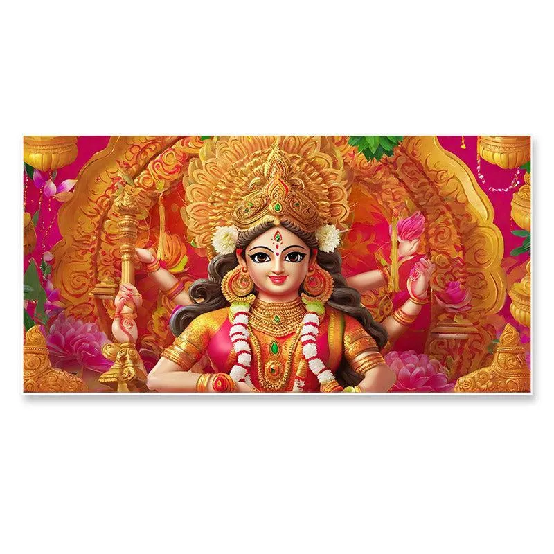 Maata Durga Shakti Wall Painting With Frame media 4