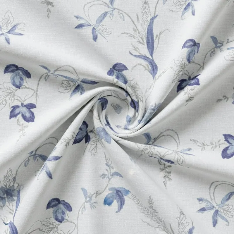 Sunpetal Floral Cotton Bedsheet (Blue) - 180 TC media 5