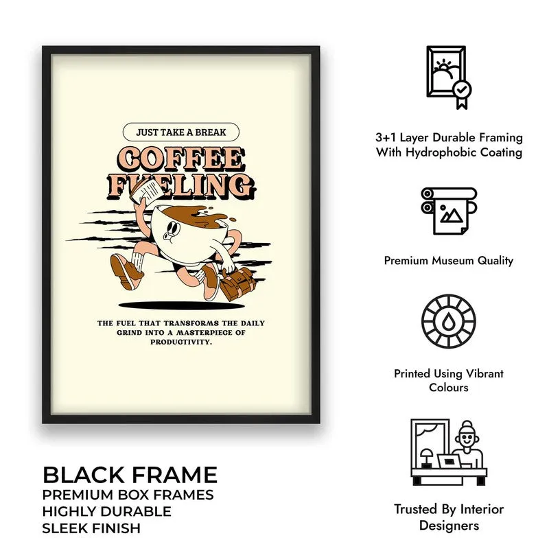 CoffeeRun Archival Canvas Wall Art - Black media 9