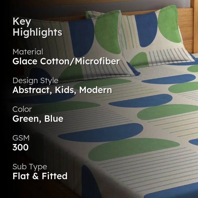 Quirky Patchwork Microfiber Bedsheet - 300 GSM media 2