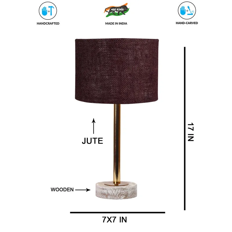 Sienna I Rodin Wooden Table Lamp - Brown,Gold,White media 7