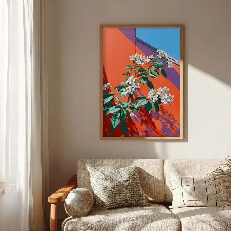 Petal Prism Canvas Wall Painting - Brown Frame media 6
