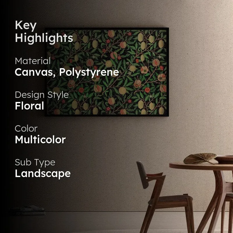 Floral Mural By William Morris - Black Frame media 2