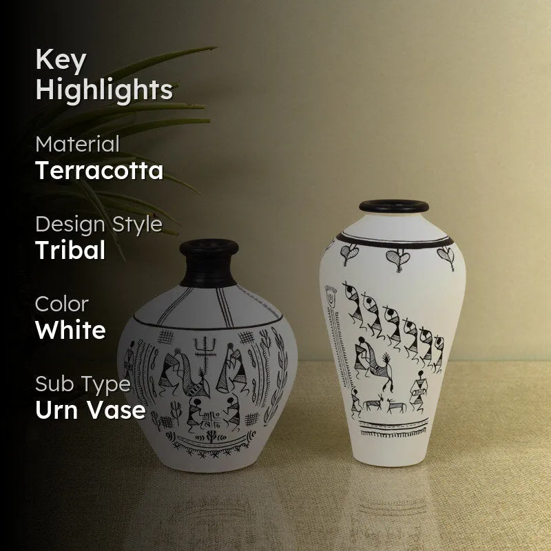 Mangola Warli Vase - Set Of Two media 2