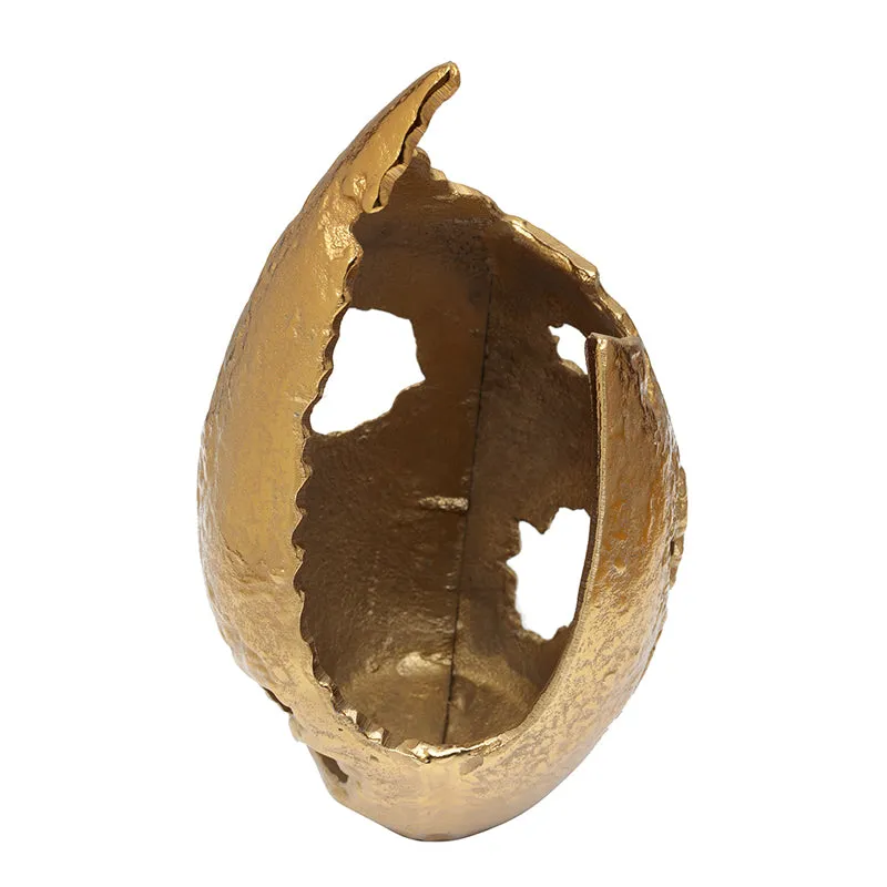 Broken Shell Handcrafted Candle Holder - Gold media 6