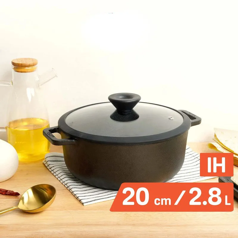 Meyer Cast Iron Cooking Pot with Lid - 2800 ML media 4