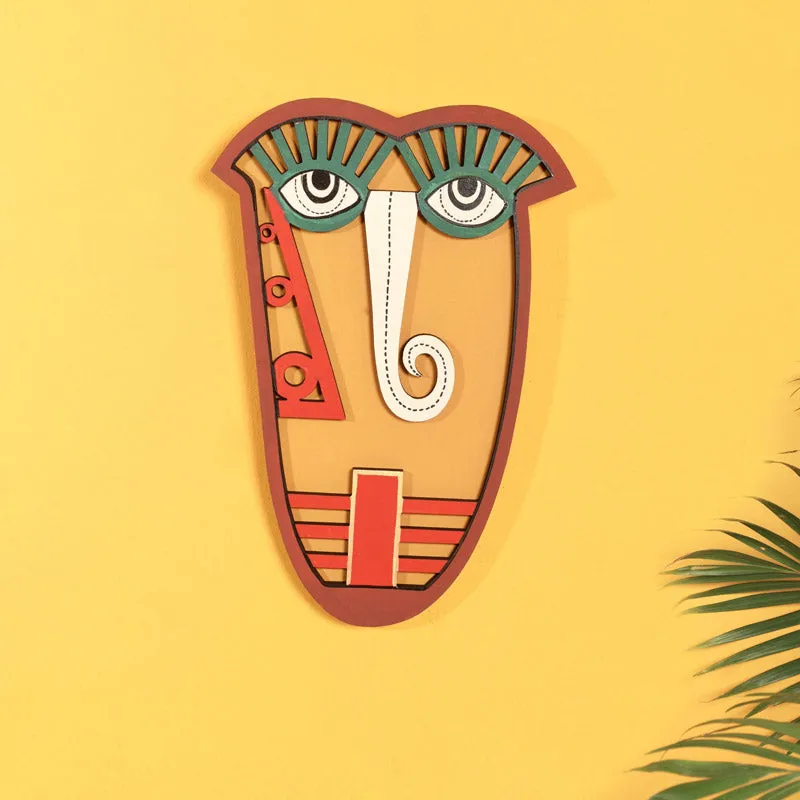 Indubhav Mask Wooden Wall Accent media 1