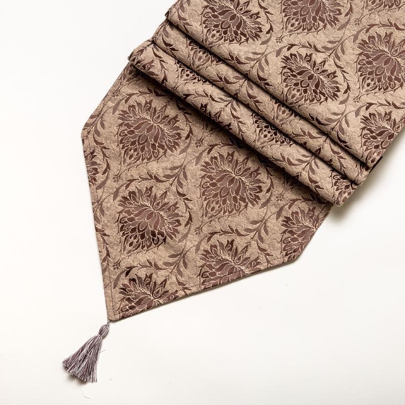 Pierre Paisley Jacquard Table Runner- Brown media 4