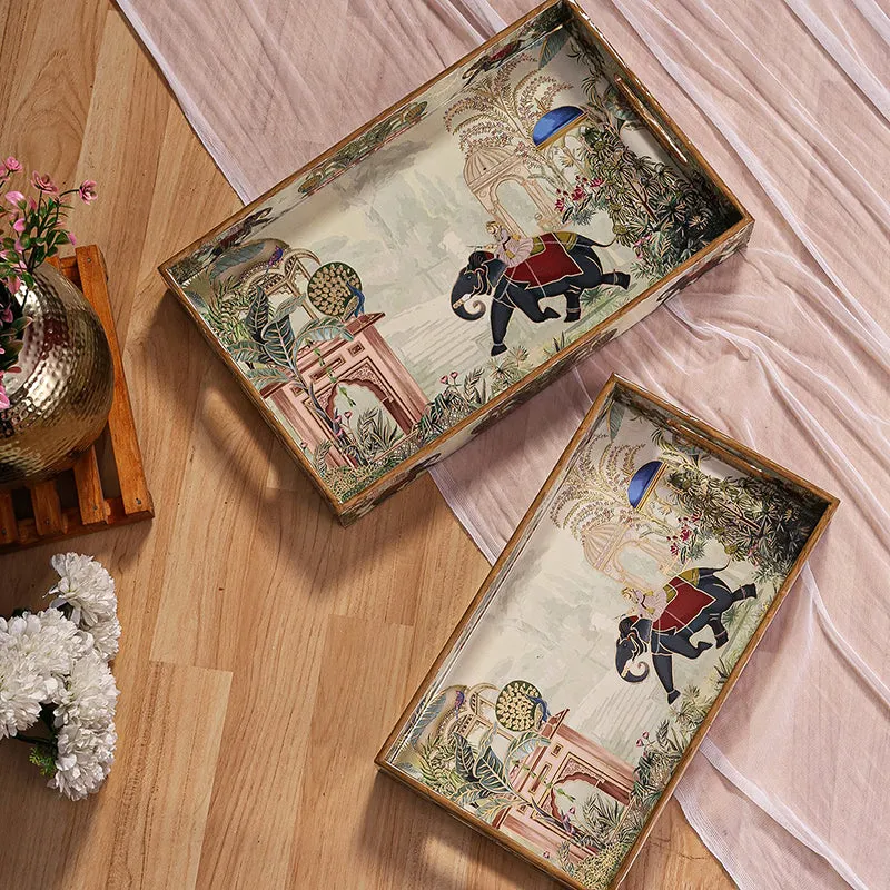 Hastina Wood Serving Tray - Set Of Two media 4