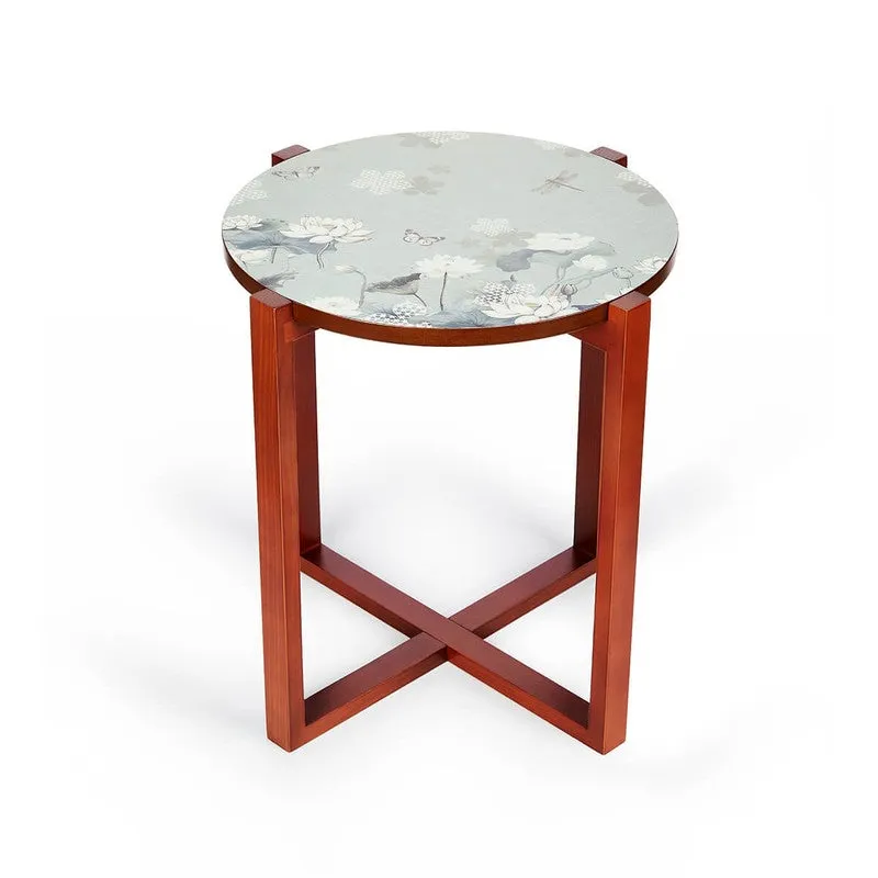 India Circus Wood Serenity Round Side Table media 4