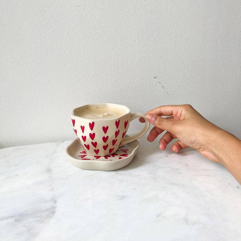 Hearty Glow Cup & Saucer (220 ML) - Two Piece Set - Bundles
