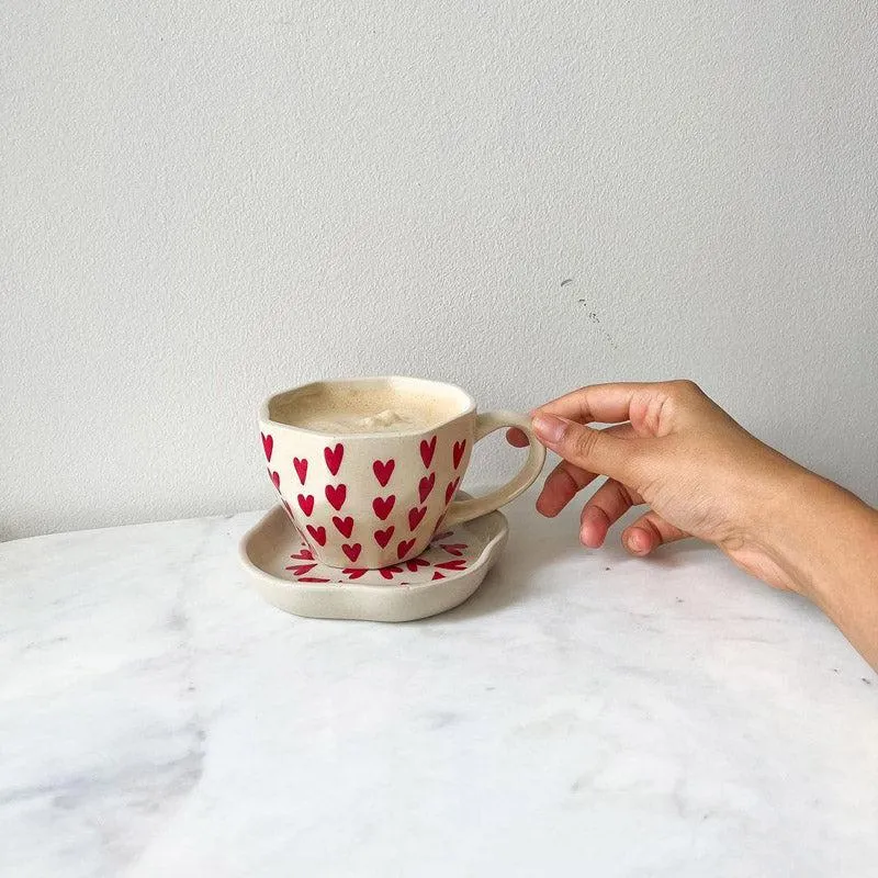 Hearty Glow Cup & Saucer (220 ML) - Two Piece Set media 1