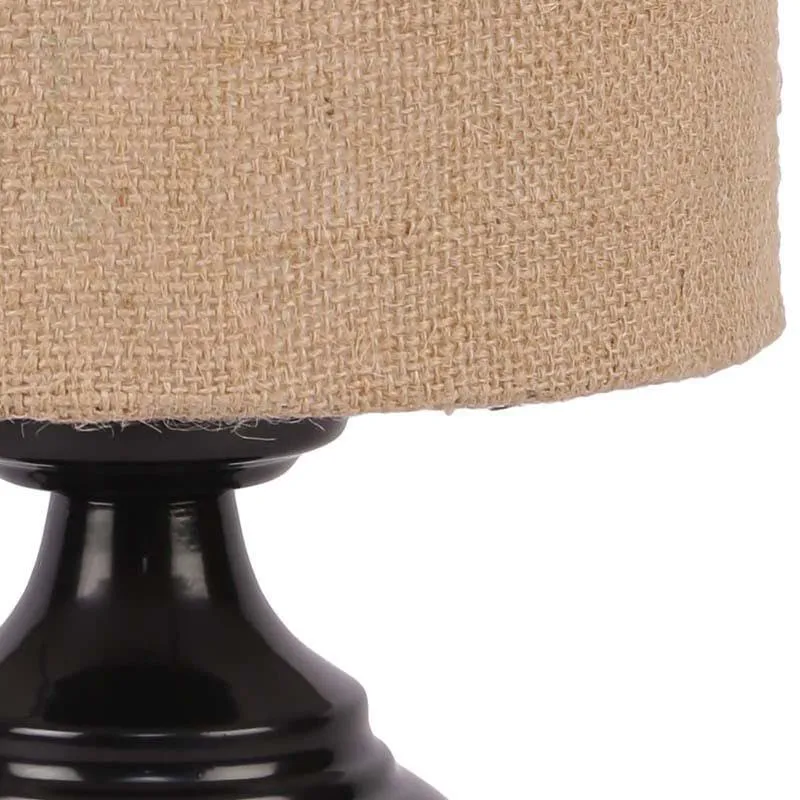 Solid Flickers Fabric Table Lamp - Brown,Black media 4
