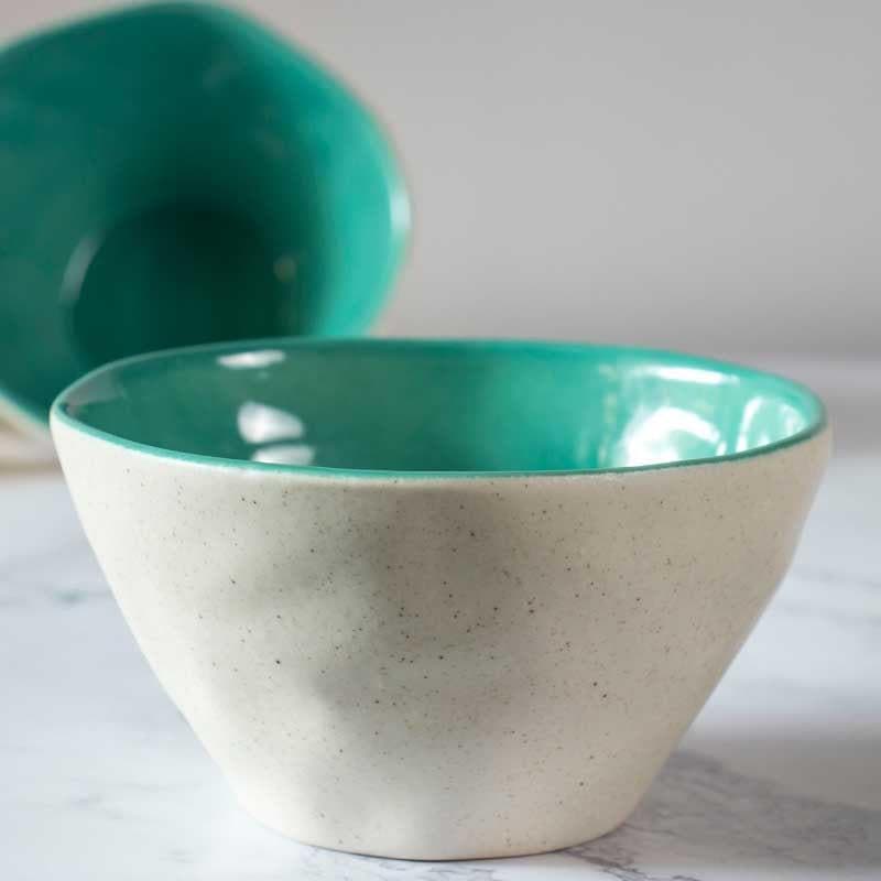 Turquoise Tranquility Serving Bowl media 3