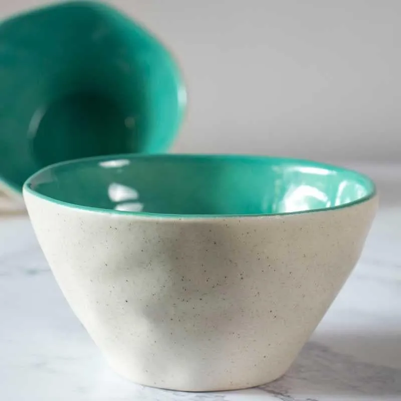 Turquoise Tranquility Serving Bowl media 3