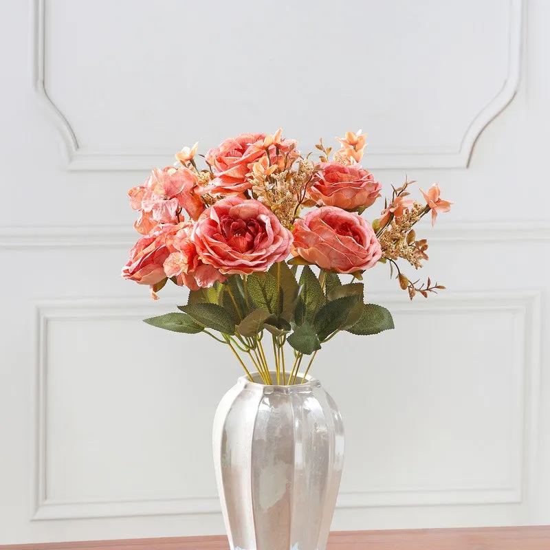 Cross Autumn Peony Artificial Flowers - Peach media 4