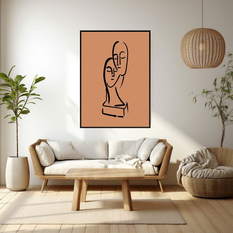 Two Souls Archival Canvas Wall Art - Black Frame media 3