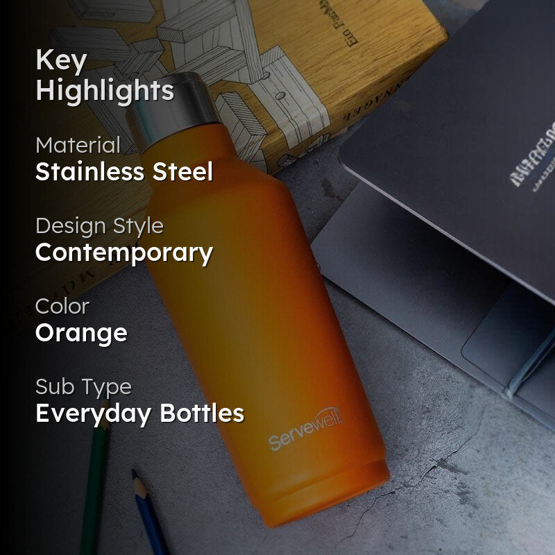 Steel Chill Bottle (675 mL) - Sunset Orange media 2