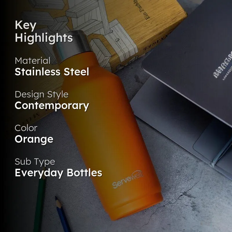 Steel Chill Bottle (675 mL) - Sunset Orange media 2