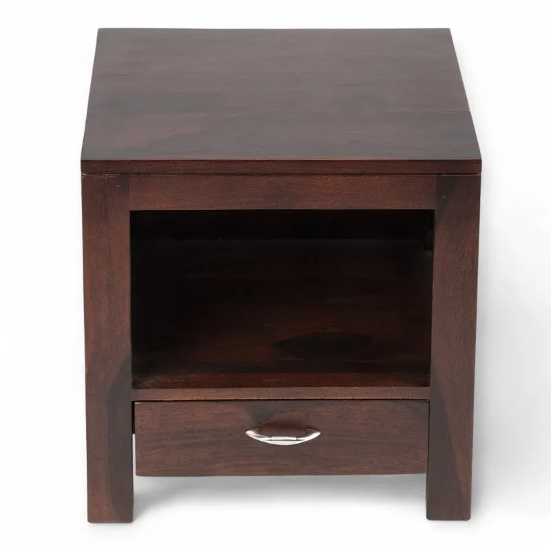 Sverix Sheesham Wooden Side & Bedside Table - Dark Brown media 4