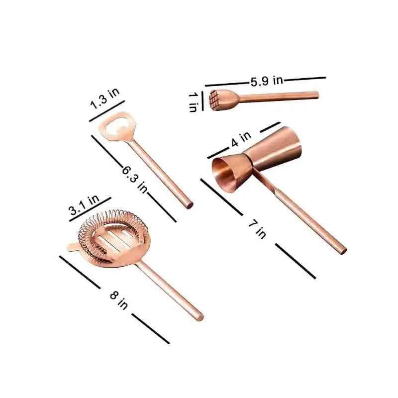 Sassy Bartender Tools (Copper) - Set Of Four media 5