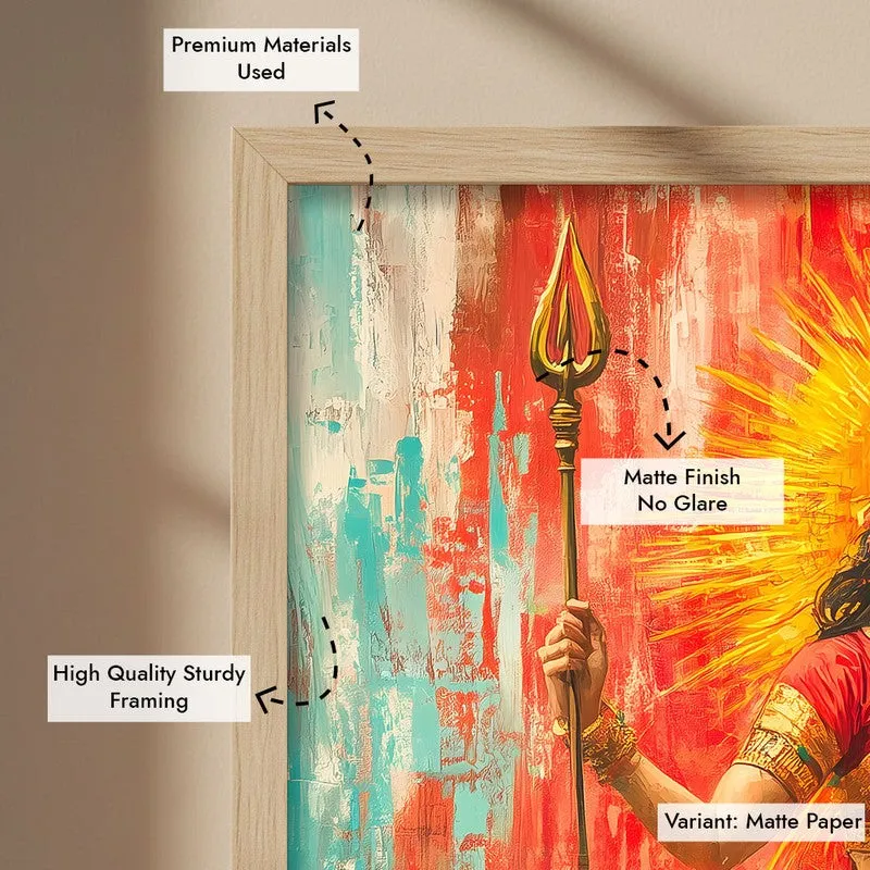 Vanagopala Spiritual Archival Paper Wall Painting - Natural Brown Frame media 6