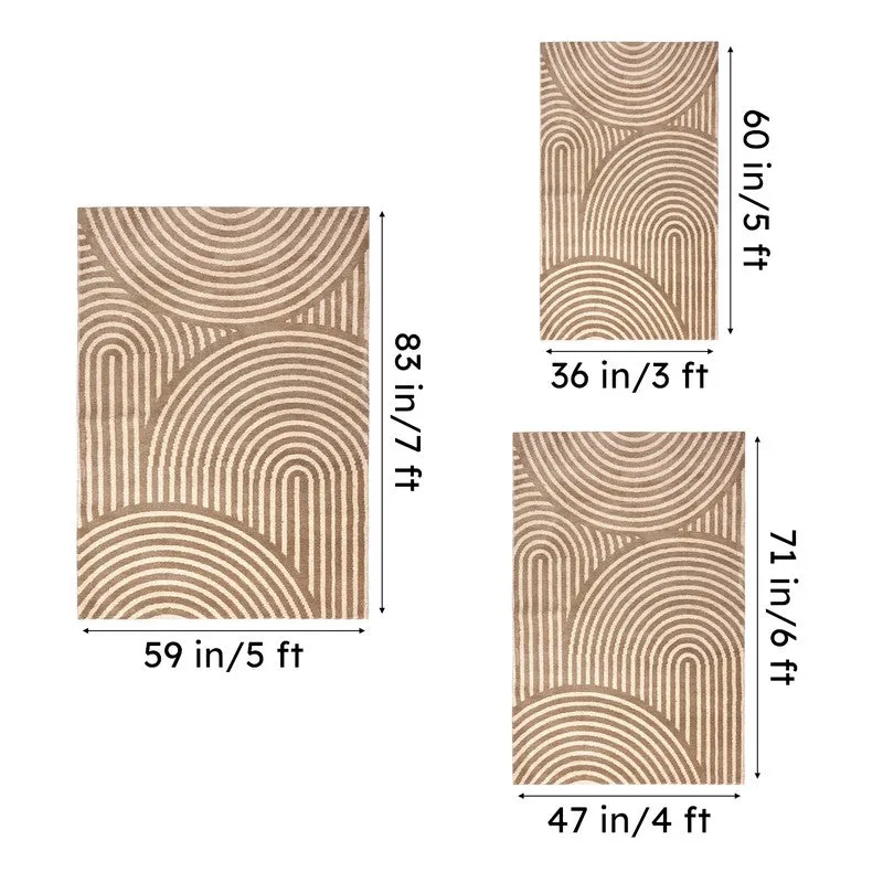 Aneeta Soft Pile Anti-Skid Polyester Carpet - Beige media 7