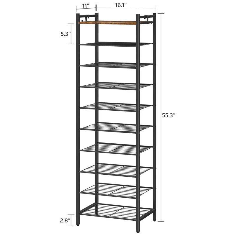 Efficient Metal Shoe Rack - Black media 10