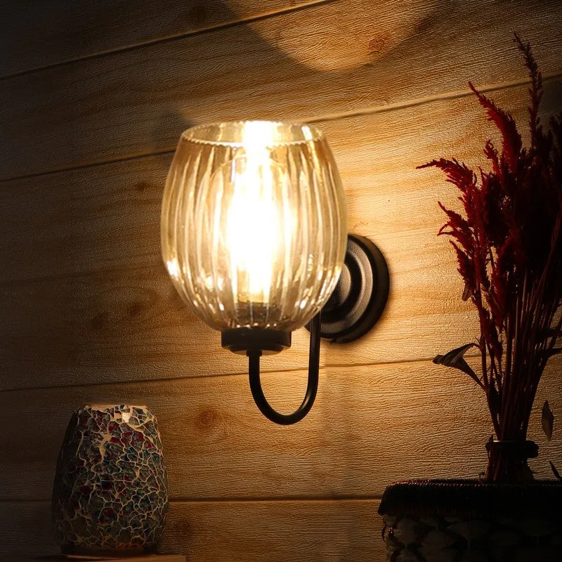 Warm Amber Glass Wall Lamp media 5