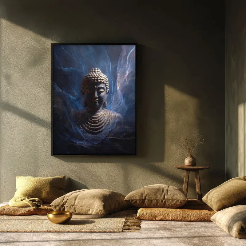 Cosmic Buddha Archival Paper Wall Painting With Black Frame media 3
