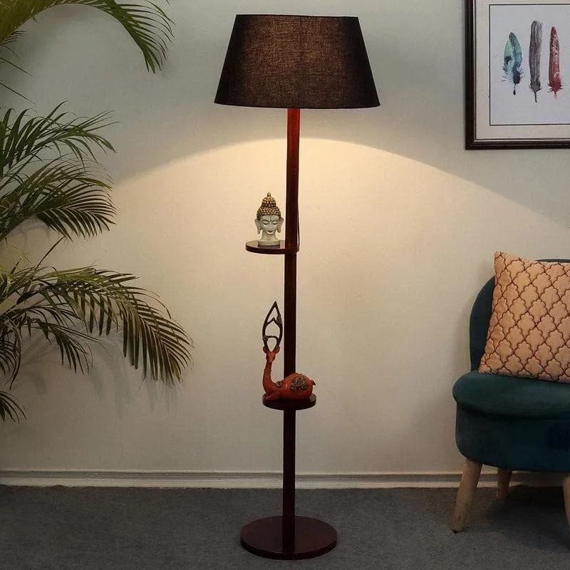 Lark Grace Floor Lamp With Shelf - Black media 1