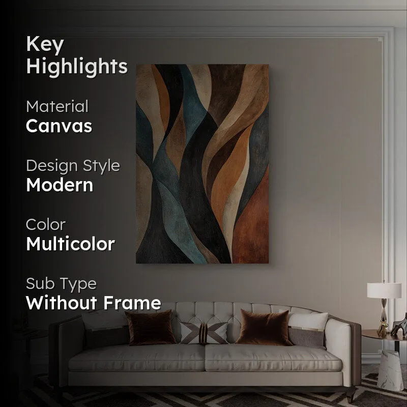 Earthen Curves Canvas Wall Painting media 2