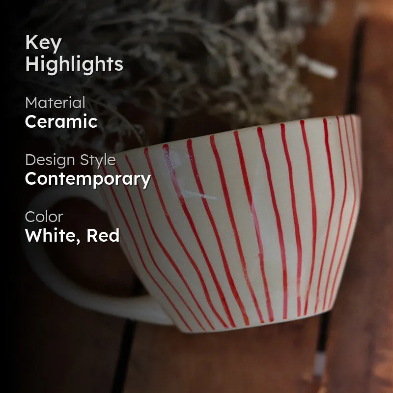 Vertica Ceramic Tea Cup (230 mL) media 2