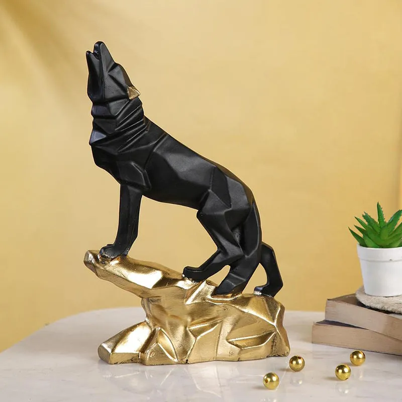 Geometric Wolverine Howl Showpiece - Black media 3