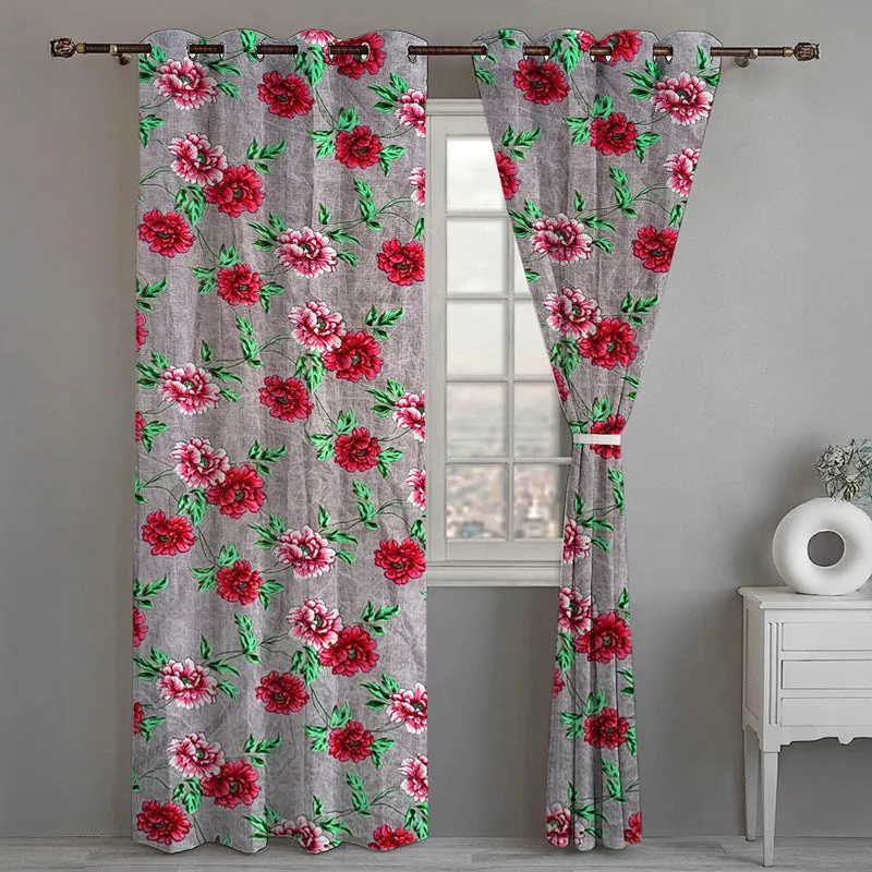 Petal Glory Room Darkening Curtain - Set Of Two media 1