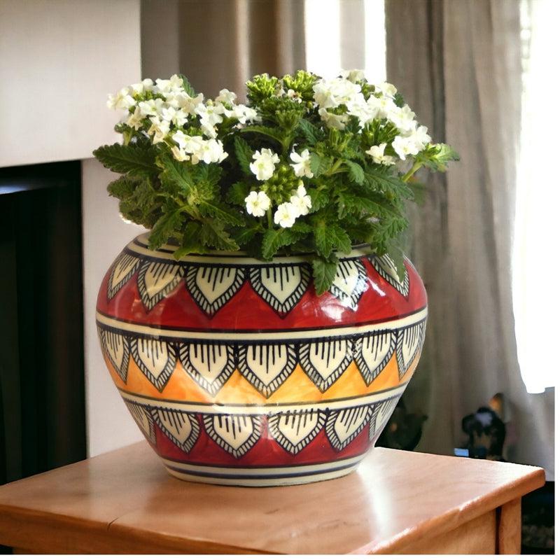 Navya Ethnic Planter - Red & Yellow media 2