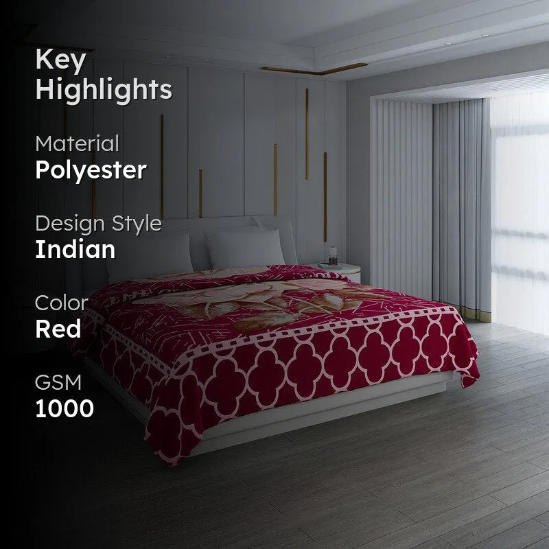 Monte Carlo Crimson Harmony Blanket - 1000 GSM media 2